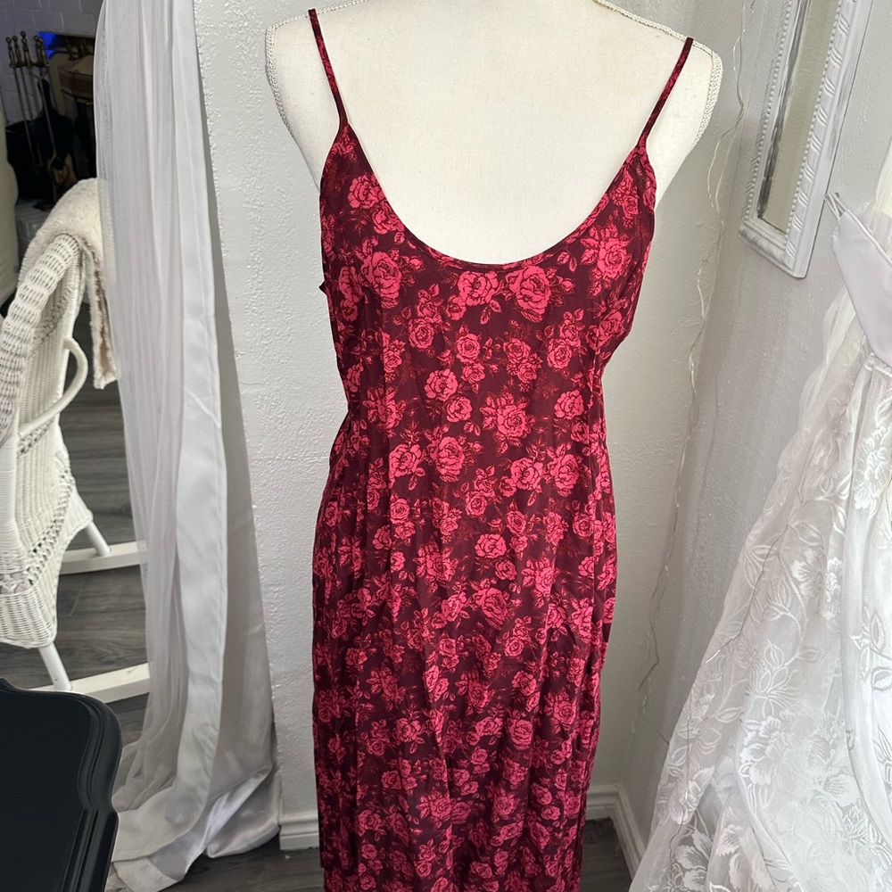 RARE ✨ Sundance red Blooms Dress Rose Garden Party dress size Petite Small - Picture 7 of 16